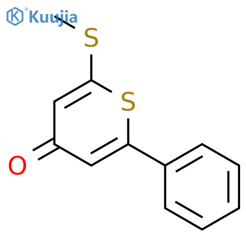 4H-Thiopyran-4-one,2-(methylthio)-6-phenyl- structure
