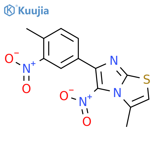 Imidazo[2,1-b]thiazole, 3-methyl-6-(4-methyl-3-nitrophenyl)-5-nitro- structure