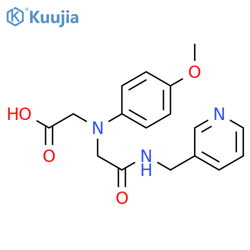 ((4-Methoxyphenyl){2-oxo-2-[(pyridin-3-ylmethyl)-amino]ethyl}amino)acetic acid structure