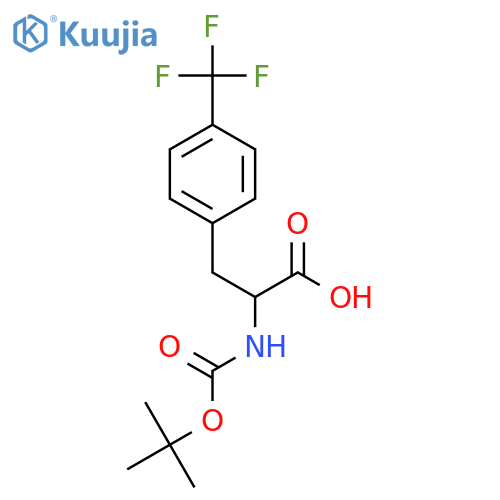 (S)-2-((Tert-Butoxycarbonyl)amino)-3-(4-(trifluoromethyl)phenyl)propanoic acid structure