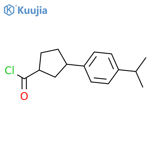 Cyclopentanecarbonyl chloride, 3-[4-(1-methylethyl)phenyl]- structure