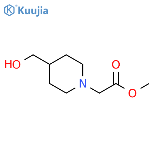 1-Piperidineacetic acid, 4-(hydroxymethyl)-, methyl ester structure