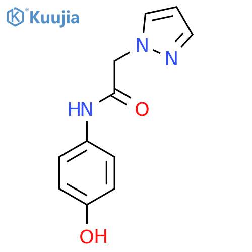 N-(4-hydroxyphenyl)-2-(1H-pyrazol-1-yl)acetamide structure
