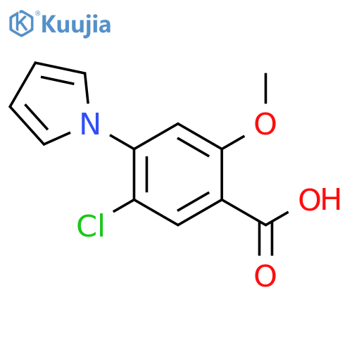 5-chloro-2-methoxy-4-(1H-pyrrol-1-yl)benzoic acid structure
