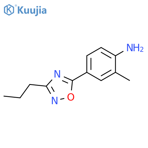 2-Methyl-4-(3-propyl-[1,2,4]oxadiazol-5-yl)-phenylamine structure