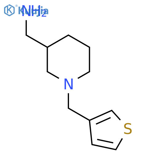 {1-[(Thiophen-3-yl)methyl]piperidin-3-yl}methanamine structure