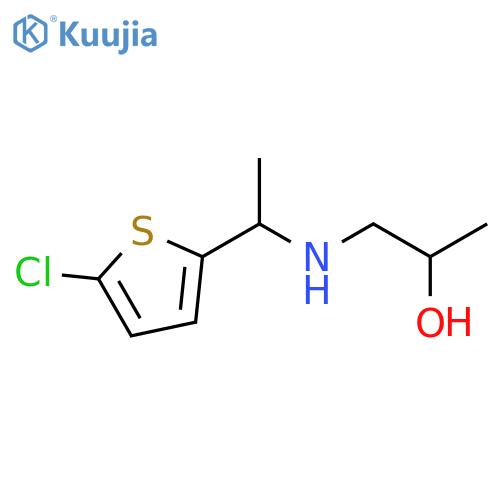 1-{1-(5-chlorothiophen-2-yl)ethylamino}propan-2-ol structure