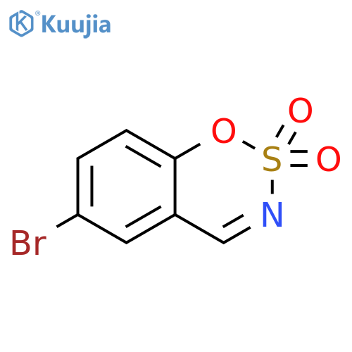 1,2,3-Benzoxathiazine, 6-bromo-, 2,2-dioxide structure