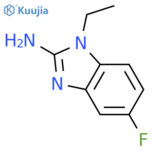 1-ethyl-5-fluoro-1H-1,3-benzodiazol-2-amine structure