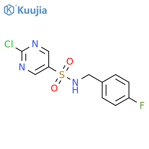 2-chloro-N-(4-fluorobenzyl)pyrimidine-5-sulfonamide structure