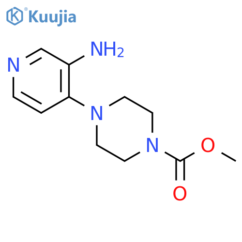 methyl 4-(3-aminopyridin-4-yl)piperazine-1-carboxylate structure