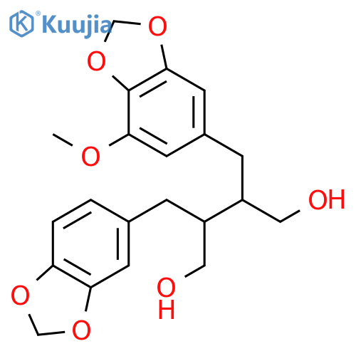 (2S,3S)-2-(5-methoxy-3,4-methylenedioxybenzyl)-3-(3,4-methylenedioxybenzyl)butane-1,4-diol structure