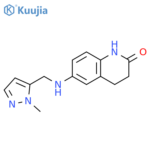 6-{(1-Methyl-1H-pyrazol-5-yl)methylamino}-1,2,3,4-tetrahydroquinolin-2-one structure