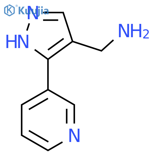 (3-(Pyridin-3-yl)-1H-pyrazol-4-yl)methanamine structure