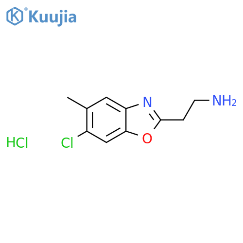 2-(6-Chloro-5-methyl-1,3-benzoxazol-2-yl)ethanamine Hydrochloride structure