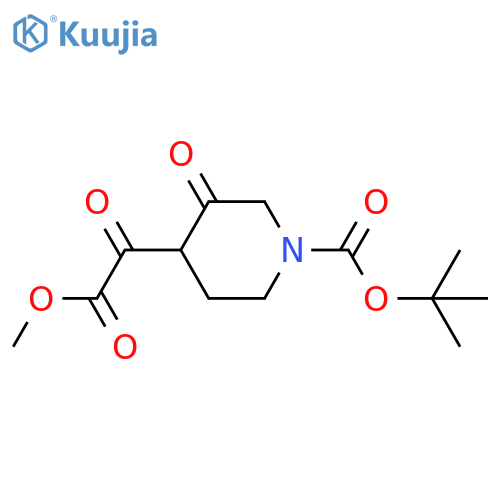 tert-Butyl 4-(2-methoxy-2-oxoacetyl)-3-oxopiperidine-1-carboxylate structure