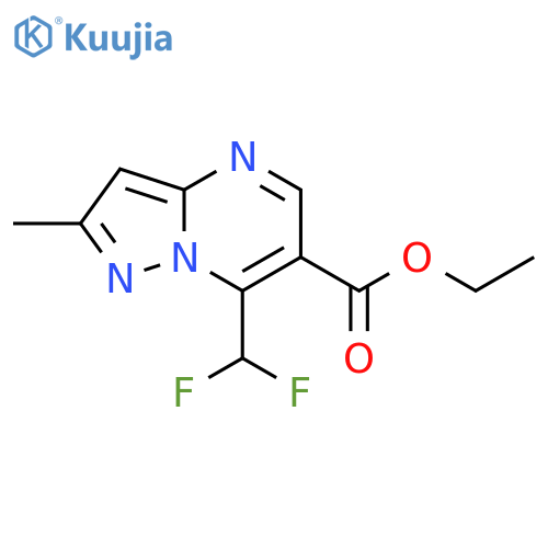 ethyl 7-(difluoromethyl)-2-methylpyrazolo1,5-apyrimidine-6-carboxylate structure