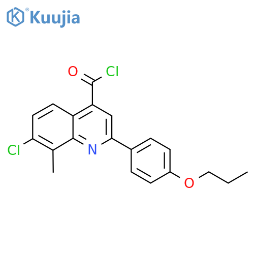 7-Chloro-8-methyl-2-(4-propoxyphenyl)quinoline-4-carbonyl chloride structure