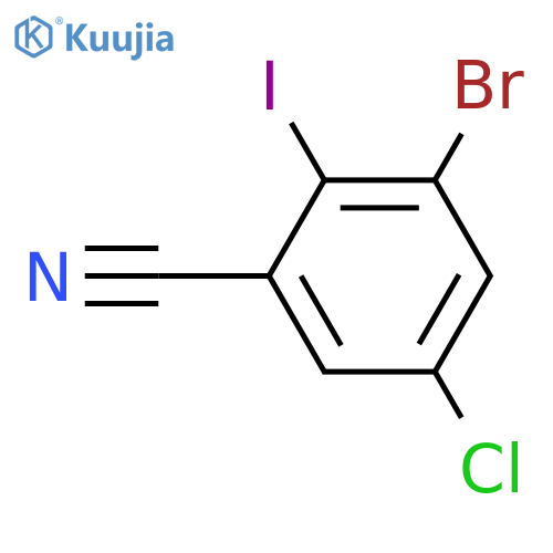 3-Bromo-5-chloro-2-iodobenzonitrile structure