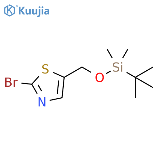 2-bromo-5-(tert-butyl-dimethyl-silanyloxymethyl)thiazole structure