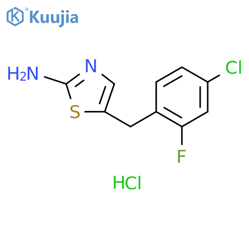 5-(4-Chloro-2-fluorophenyl)methyl-1,3-thiazol-2-amine Hydrochloride structure