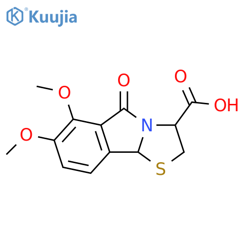 6,7-Dimethoxy-5-oxo-2,3,5,9b-tetrahydro-thiazolo[2,3-a]isoindole-3-carboxylic acid structure