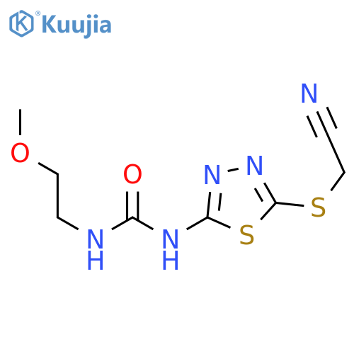 1-{5-[(cyanomethyl)sulfanyl]-1,3,4-thiadiazol-2-yl}-3-(2-methoxyethyl)urea structure