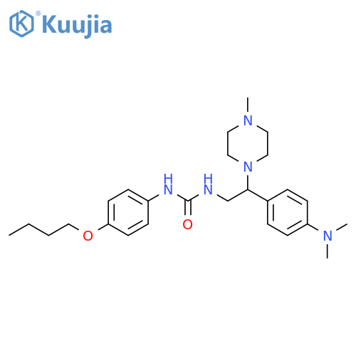 1-(4-butoxyphenyl)-3-{2-[4-(dimethylamino)phenyl]-2-(4-methylpiperazin-1-yl)ethyl}urea structure