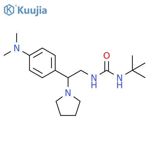 3-tert-butyl-1-{2-[4-(dimethylamino)phenyl]-2-(pyrrolidin-1-yl)ethyl}urea structure