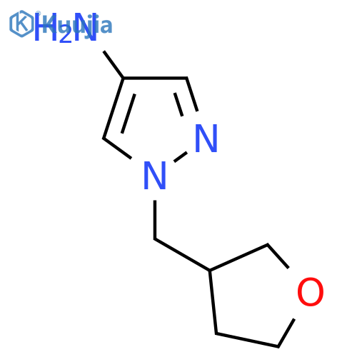 1-[(oxolan-3-yl)methyl]-1H-pyrazol-4-amine structure