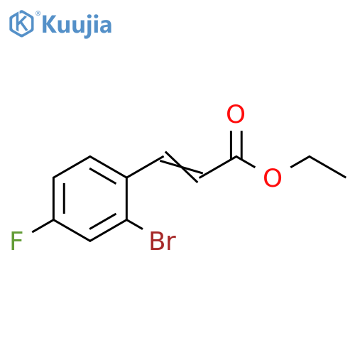 ethyl (2E)-3-(2-bromo-4-fluorophenyl)prop-2-enoate structure