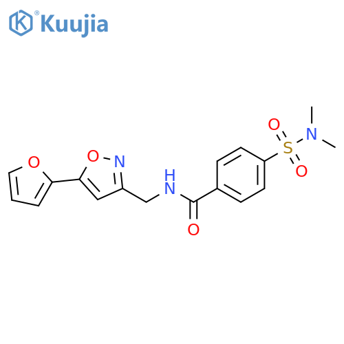 4-(dimethylsulfamoyl)-N-{5-(furan-2-yl)-1,2-oxazol-3-ylmethyl}benzamide structure