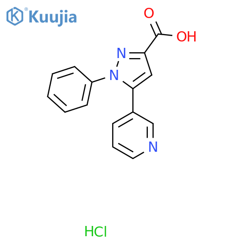 1-Phenyl-5-(pyridin-3-yl)-1H-pyrazole-3-carboxylic acid hydrochloride structure