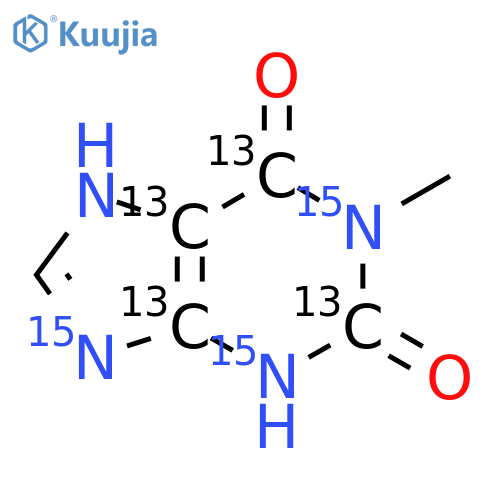 1-Methylxanthine-13C4,15N3 structure