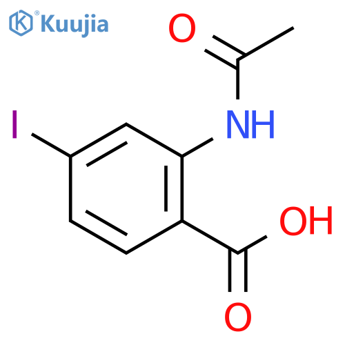 2-acetamido-4-iodobenzoic acid structure