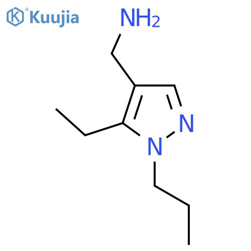 (5-ethyl-1-propyl-1H-pyrazol-4-yl)methanamine structure