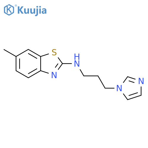 N-[3-(1H-Imidazol-1-yl)propyl]-6-methyl-1,3-benzothiazol-2-amine structure