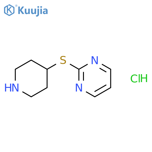 2-(piperidin-4-ylsulfanyl)pyrimidine hydrochloride structure
