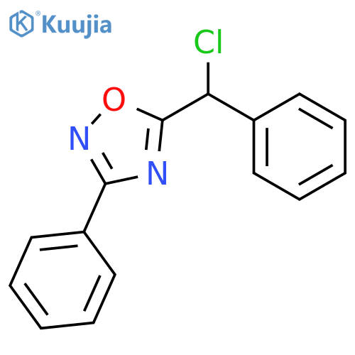 5-chloro(phenyl)methyl-3-phenyl-1,2,4-oxadiazole structure