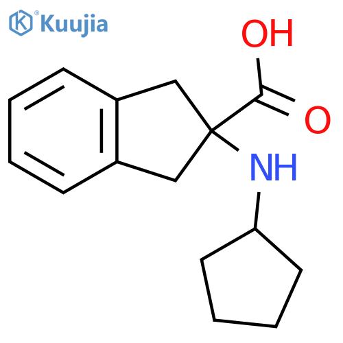 2-(cyclopentylamino)-2,3-dihydro-1H-indene-2-carboxylic acid structure