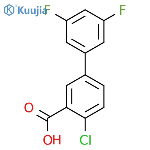 2-Chloro-5-(3,5-difluorophenyl)benzoic acid structure