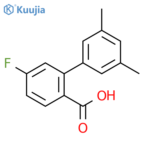 2-(3,5-Dimethylphenyl)-4-fluorobenzoic acid structure