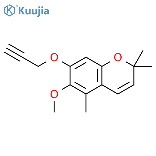 2H-1-Benzopyran,6-methoxy-2,2,5-trimethyl-7-(2-propyn-1-yloxy)- structure