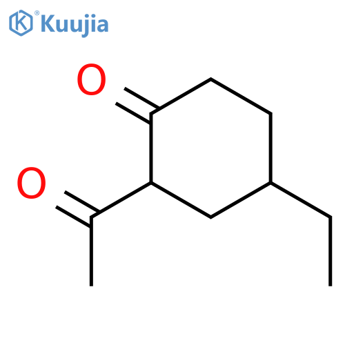 2-acetyl-4-ethylcyclohexan-1-one structure