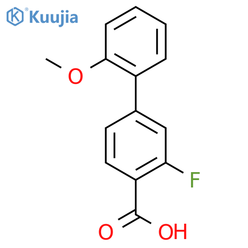 2-fluoro-4-(2-methoxyphenyl)benzoic Acid structure