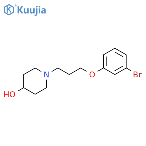 1-(3-(3-broMophenoxy)propyl)piperidin-4-ol structure