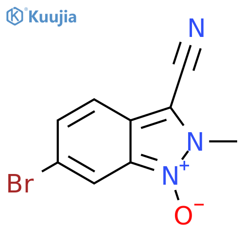 2H-Indazole-3-carbonitrile,6-bromo-2-methyl-, 1-oxide structure