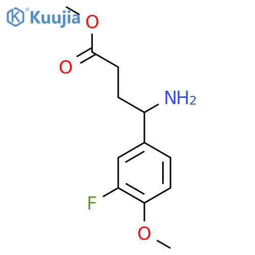 methyl 4-amino-4-(3-fluoro-4-methoxyphenyl)butanoate structure