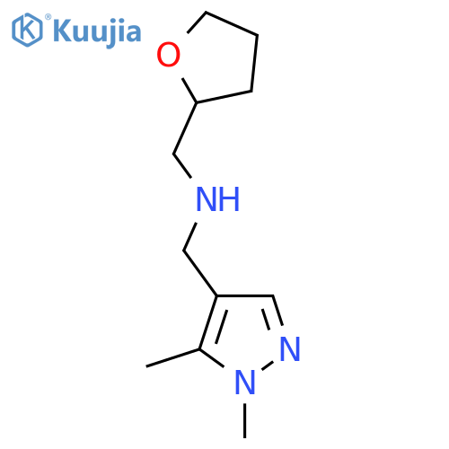 [(1,5-dimethyl-1H-pyrazol-4-yl)methyl][(oxolan-2-yl)methyl]amine structure