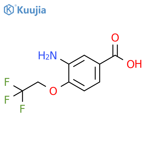 3-amino-4-(2,2,2-trifluoroethoxy)benzoic acid structure
